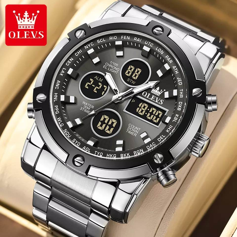 OLEVS Digital Complication Luxury Watch for Men (ST1106B)